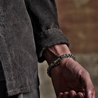 Fortune Jewel Retro Dragon Scale Pattern Success Strength Bracelet