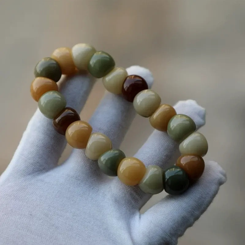 15mm Natural Garlic Bodhi Bracelet – Ultra Smooth Finish, Multi-Color Options