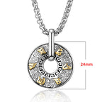 Fortune Jewel Tibetan Om Mani Padme Hum Peace Buckle Creativity Necklace Pendant