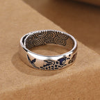 Fortune Jewel Koi Fish Auspicious Cloud Design Luck Wealth Ring