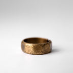 Fortune Jewel Tibetan Simple Design Copper Brass Frosted Wealth Ring