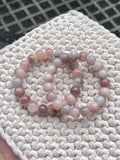 Soft Purple Floral Patterned Slightly Drunken Bodhi Bracelet 13mm