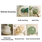 Fortune Jewel Natural Gradient Bodhi Seed Fortune Money Bag Lotus Wisdom Tassel Wrist Mala Fortune Jewel