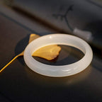 Fortune Jewel Natural Chalcedony Harmony Positive Bracelet Bangle