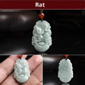 Fortune Jewel Natural Jade 12 Chinese Zodiac Sucess Pendant Necklace Fortune Jewel