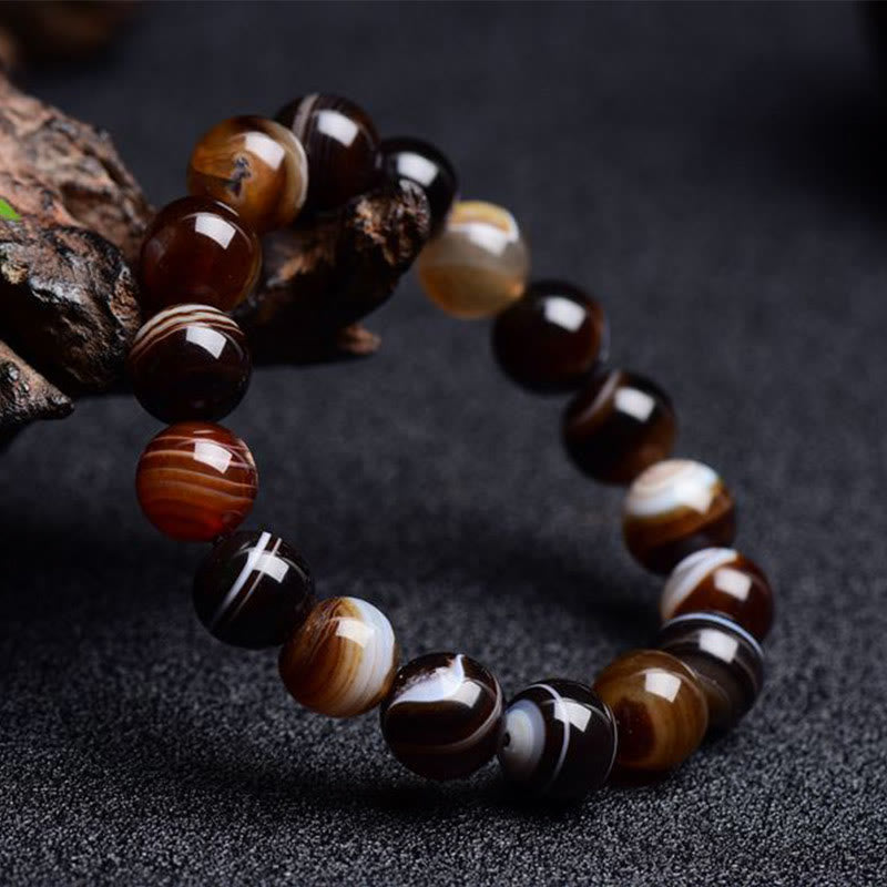 Fortune Jewel Tibetan Sardonyx Happiness Positive Bracelet