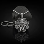 Fortune Jewel Pure Tin Ganesh Ganpati Elephant Protection Amulet Necklace Pendant