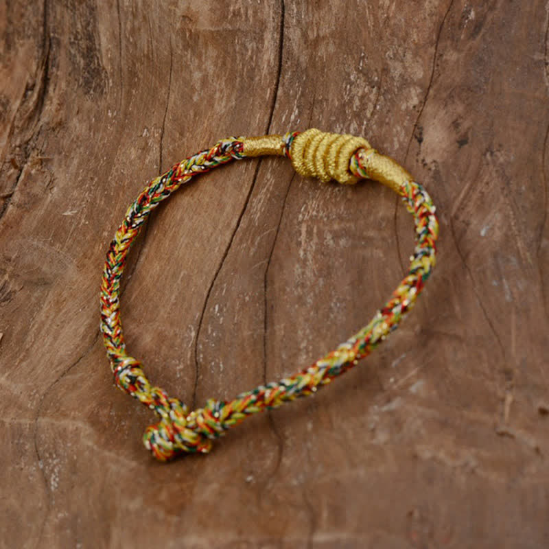 Fortune Jewel Handmade Colorful King Kong Knot Protection Braid String Bracelet