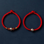 Fortune Jewel 925 Sterling Silver Tibet Handmade Om Mani Padme Hum Luck Protection King Kong Knot Braided Bracelet - Fortune Jewel