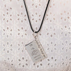 Fortune Jewel 990 Sterling Silver Heart Sutra Great Compassion Shurangama Mantra Lotus Vajra Peace Necklace Pendant Fortune Jewel