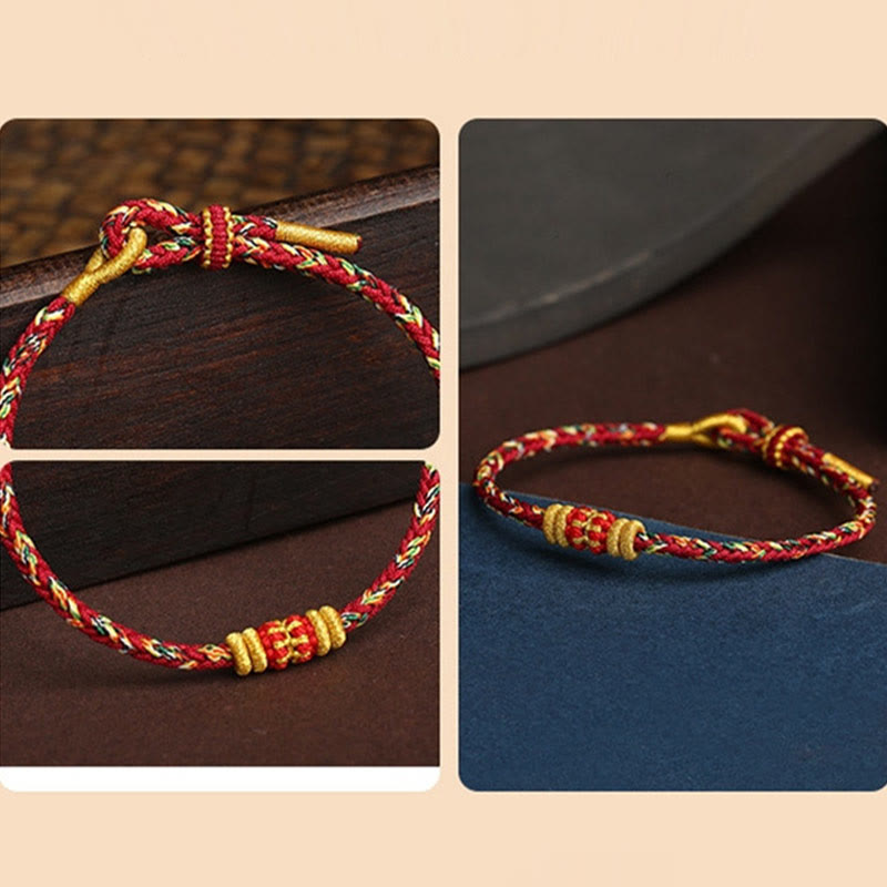 Fortune Jewel Handmade Colorful Rope King Kong Knot Braided Luck Bracelet