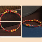 Fortune Jewel Handmade Colorful Rope King Kong Knot Braided Luck Bracelet