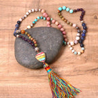 Fortune Jewel Tibetan Turquoise Lazurite Zebra Jasper Balance Necklace