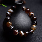 Fortune Jewel Tibetan Sardonyx Happiness Positive Bracelet