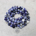 Fortune Jewel Natural Blue Aventurine Lotus Peace Necklace Bracelet