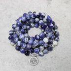 Fortune Jewel Natural Blue Aventurine Lotus Peace Necklace Bracelet
