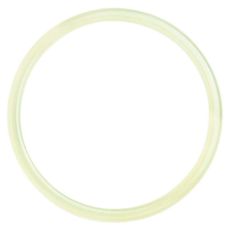 Fortune Jewel Natural Green Chalcedony Strength Courage Cuff Bangle Bracelet