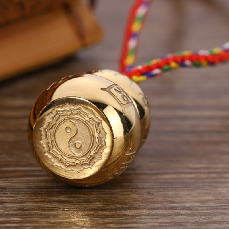 Buddha Stones Tibetan Yin Yang Symbol Gourd Harmony Titanium Steel Necklace Pendant Fortune Jewel