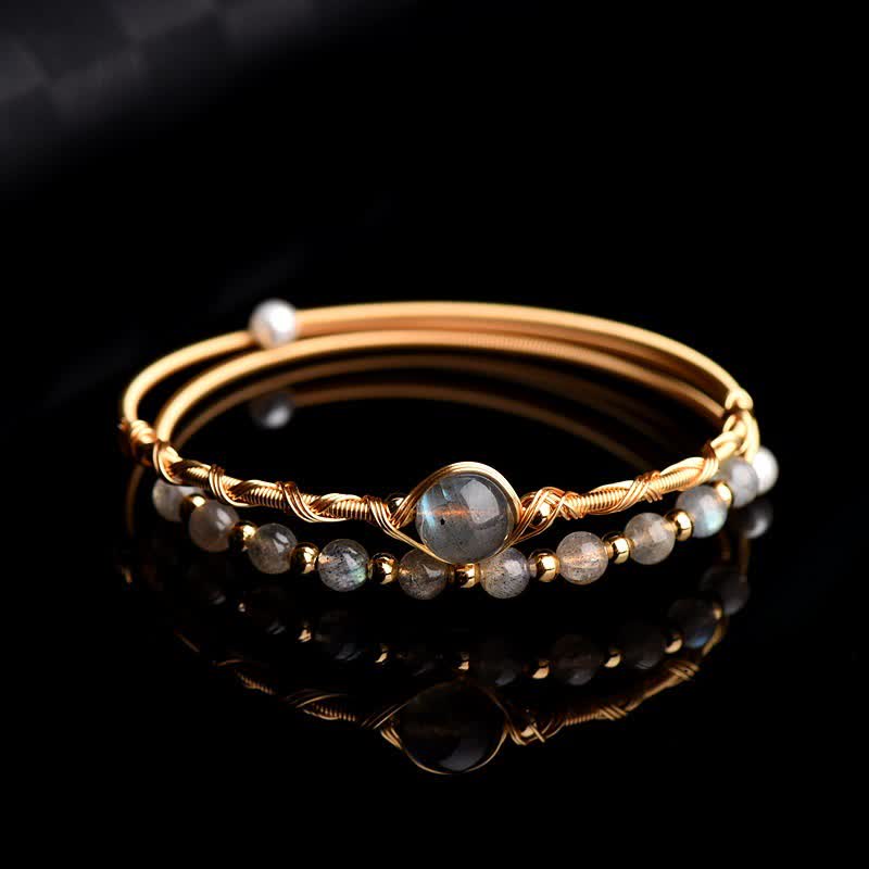 Fortune Jewel Moonstone Healing Love Bracelet Bangle