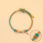 Fortune Jewel Handmade Eight Thread Peace Knot Peach Blossom Knot Luck Rope Braided Bracelet