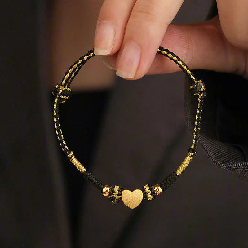 Fortune Jewel Tibet Handmade Love Heart King Kong Knot Luck Braided Bracelet