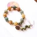 Fortune Jewel Bodhi Seed Lotus Green Sandalwood Wisdom Harmony Bracelet