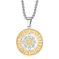 Fortune Jewel Chinese Zodiac Nine Palaces Eight Diagrams Bagua Amulet Harmony Necklace Rotatable Pendant