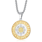 Fortune Jewel Chinese Zodiac Nine Palaces Eight Diagrams Bagua Amulet Harmony Necklace Rotatable Pendant