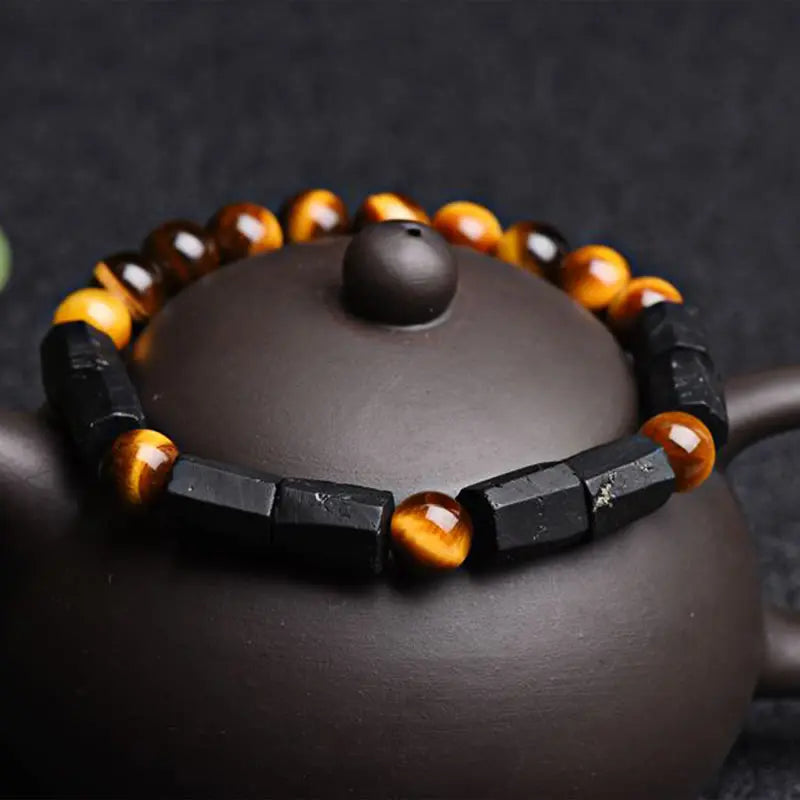 Fortune Jewel "May Confidence Guide Your Way" Black Tourmaline Bracelet Includes Gift Message Card Fortune Jewel
