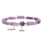 Fortune Jewel Natural Crystal Amethyst Tiger Eye Spiritual Balance Bracelet