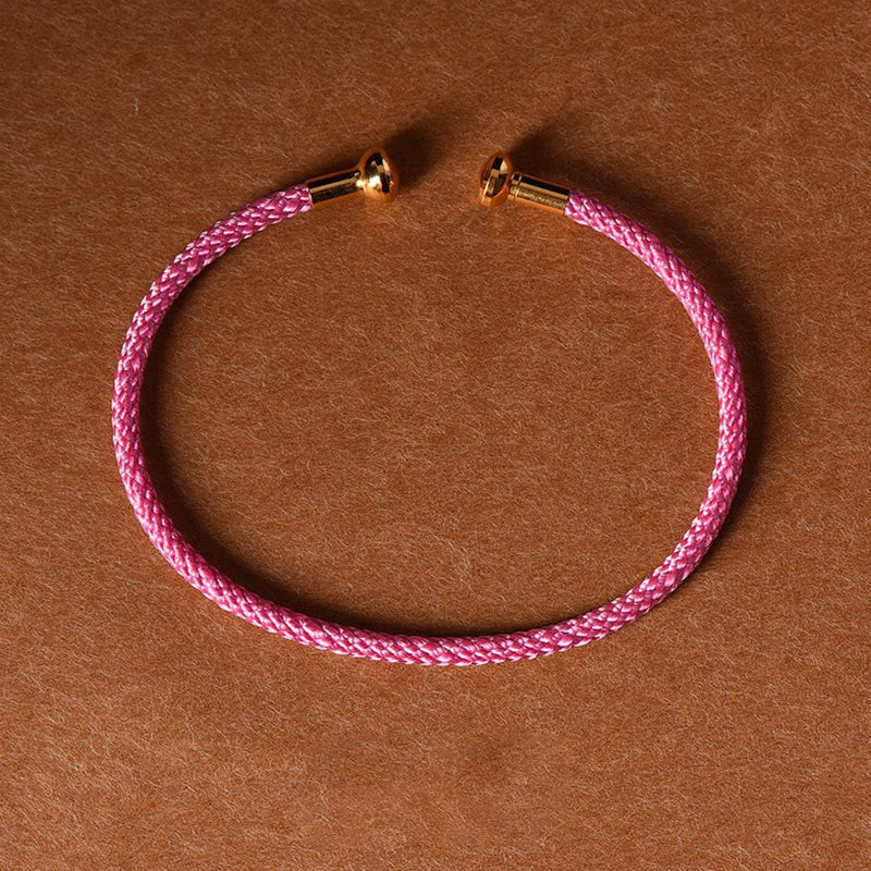 Fortune Jewel Simple Design Handmade Luck Braid String Cuff Bracelet