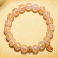 Fortune Jewel Tibetan Incense Ash Liuli Glass Bead Lucky Fortune Fu Character Charm Bracelet