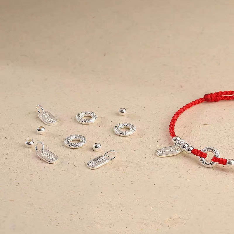 Fortune Jewel 925 Sterling Silver Auspicious Clouds Peace Buckle Safe And Sound Bracelet Anklet
