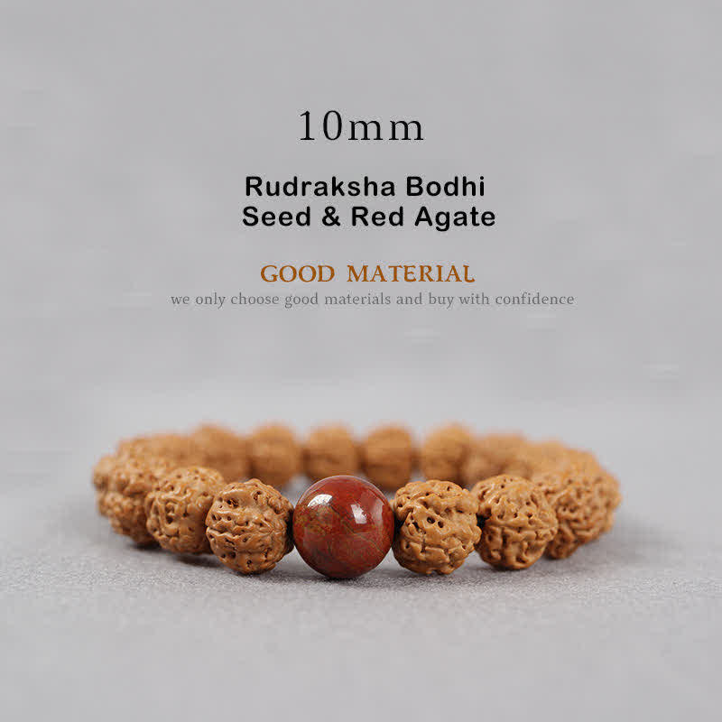 Fortune Jewel Tibet Rudraksha Bodhi Seed Dzi Bead Amber Turquoise Wealth Bracelet