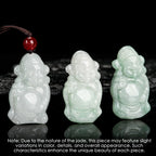 Fortune Jewel Natural Jade Chinese God of Wealth Caishen Ingot Luck Necklace Pendant