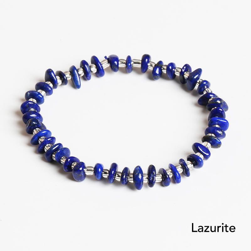 Fortune Jewel Natural Irregular Shape Stone Crystal Meditation Balance Bracelet