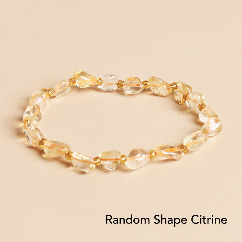 Fortune Jewel Natural Irregular Shape Stone Crystal Meditation Balance Bracelet