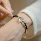 Fortune Jewel Chalcedony Round Peace Buckle Positive String Bracelet