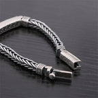 Fortune Jewel Swastika Pattern Engraved Luck Bracelet