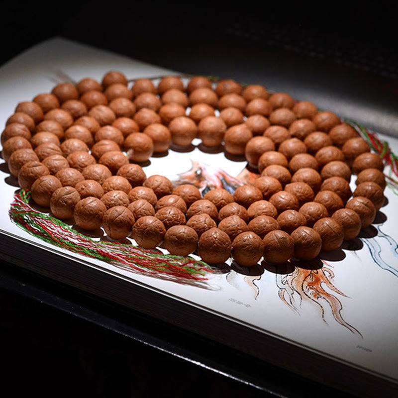 Fortune Jewel 108 Mala Beads Nepal Bodhi Seed Luck Wealth Tassel Bracelet