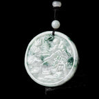 Fortune Jewel Mountain Landscape Jade Abundance String Necklace