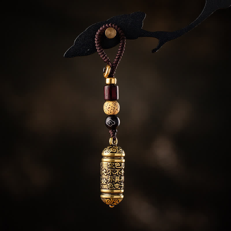 Fortune Jewel Heart Sutra Copper Key Chain