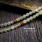 Fortune Jewel 108 Mala Beads Tibet Sheep Horn Amber Luck Bracelet