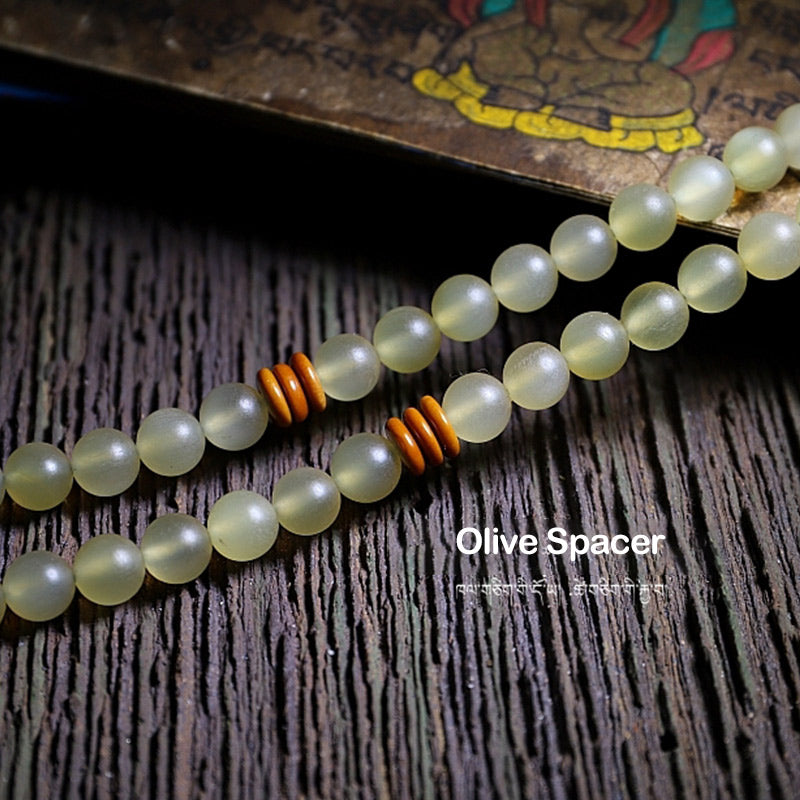 Fortune Jewel 108 Mala Beads Tibet Sheep Horn Amber Luck Bracelet