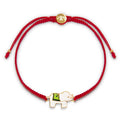 Fortune Jewel Tibetan Handmade 925 Sterling Silver Lucky Elephant Red String Bracelet