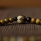 Fortune Jewel Green Sandalwood Bodhi Seed Lotus Soothing Double Wrap Bracelet