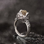 Fortune Jewel 925 Sterling Silver PiXiu Copper Coin Wealth Adjustable Ring