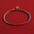 Fortune Jewel "May you be blessed with peace and safety in all four seasons" Lucky Multicolored Bracelet
