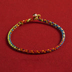 Fortune Jewel "May you be blessed with peace and safety in all four seasons" Lucky Multicolored Bracelet