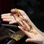 Fortune Jewel 108 Beads Natural Red Agate Mala Protection Bracelet